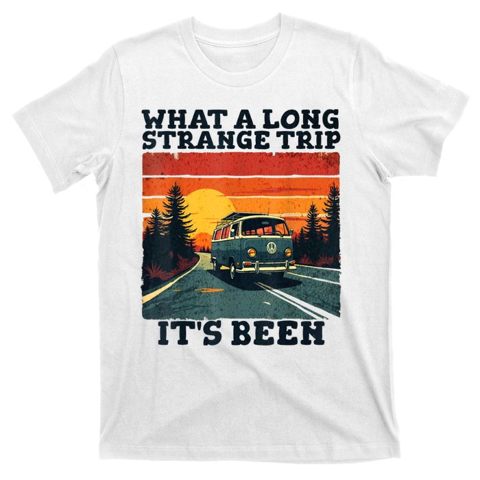 What A Long Strange Trip ItS Been 70s Hippie Camping Lover T-Shirt