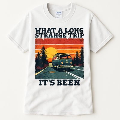 What A Long Strange Trip ItS Been 70s Hippie Camping Lover Tall T-Shirt