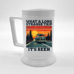 What A Long Strange Trip ItS Been 70s Hippie Camping Lover Beer Stein