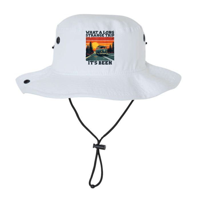 What A Long Strange Trip ItS Been 70s Hippie Camping Lover Bucket Hat
