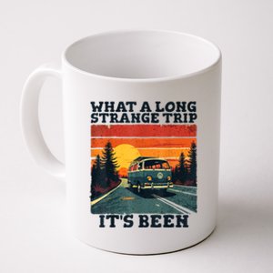 What A Long Strange Trip ItS Been 70s Hippie Camping Lover Coffee Mug