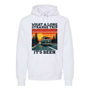 What A Long Strange Trip ItS Been 70s Hippie Camping Lover Premium Hoodie