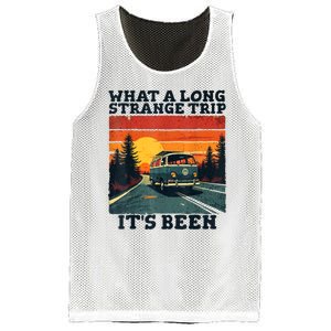 What A Long Strange Trip ItS Been 70s Hippie Camping Lover Mesh Reversible Basketball Jersey Tank