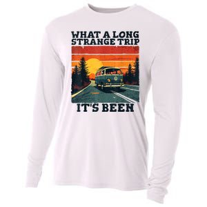 What A Long Strange Trip ItS Been 70s Hippie Camping Lover Cooling Performance Long Sleeve Crew