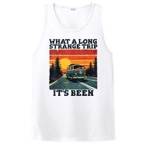 What A Long Strange Trip ItS Been 70s Hippie Camping Lover PosiCharge Competitor Tank