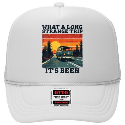 What A Long Strange Trip ItS Been 70s Hippie Camping Lover Trucker Hat