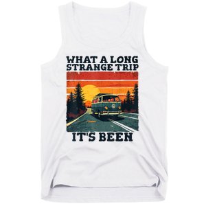 What A Long Strange Trip ItS Been 70s Hippie Camping Lover Tank Top