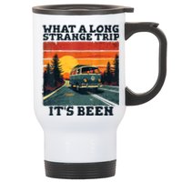 What A Long Strange Trip ItS Been 70s Hippie Camping Lover Stainless Steel Travel Mug