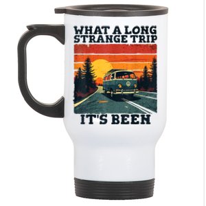 What A Long Strange Trip ItS Been 70s Hippie Camping Lover Stainless Steel Travel Mug