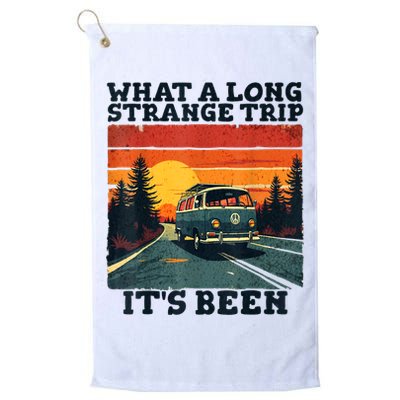 What A Long Strange Trip ItS Been 70s Hippie Camping Lover Golf Towel