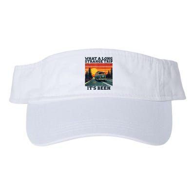 What A Long Strange Trip ItS Been 70s Hippie Camping Lover Valucap Bio-Washed Visor