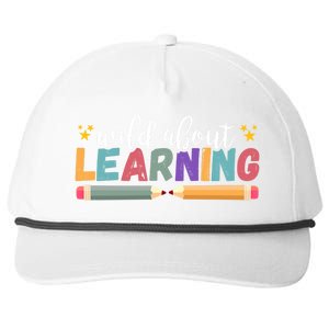 Wild About Learning Teacher Back To School Gift Snapback Five-Panel Rope Hat