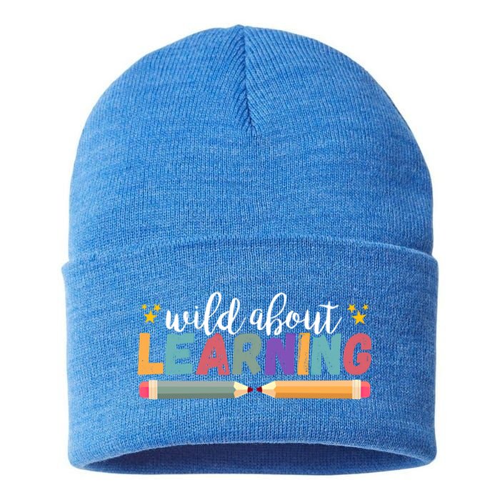 Wild About Learning Teacher Back To School Gift Sustainable Knit Beanie