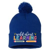 Wild About Learning Teacher Back To School Gift Pom Pom 12in Knit Beanie