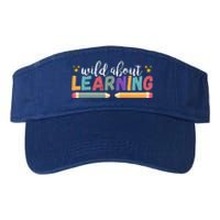 Wild About Learning Teacher Back To School Gift Valucap Bio-Washed Visor