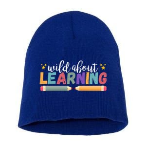 Wild About Learning Teacher Back To School Gift Short Acrylic Beanie