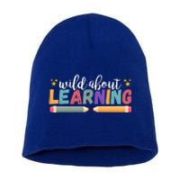 Wild About Learning Teacher Back To School Gift Short Acrylic Beanie