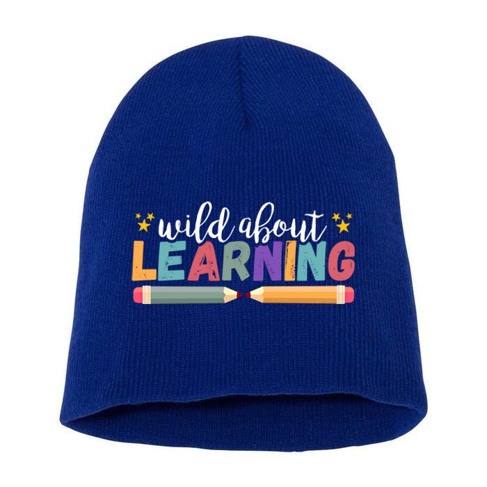 Wild About Learning Teacher Back To School Gift Short Acrylic Beanie