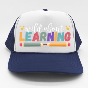 Wild About Learning Teacher Back To School Gift Trucker Hat