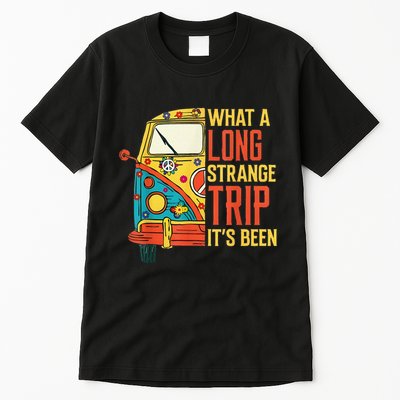 What A Long Strange Trip ItS Been 70s Hippie Camping Lover Tall T-Shirt
