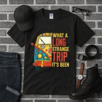 What A Long Strange Trip ItS Been 70s Hippie Camping Lover Tall T-Shirt
