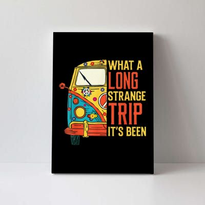 What A Long Strange Trip ItS Been 70s Hippie Camping Lover Canvas