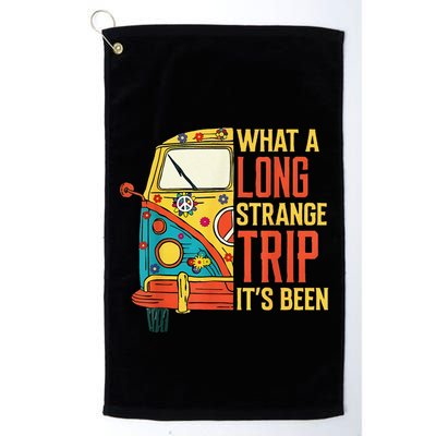 What A Long Strange Trip ItS Been 70s Hippie Camping Lover Golf Towel