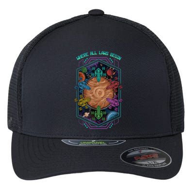 Where All Laws Begin Mecatol Rex Twilight Imperium TI4 Flexfit Unipanel Trucker Cap