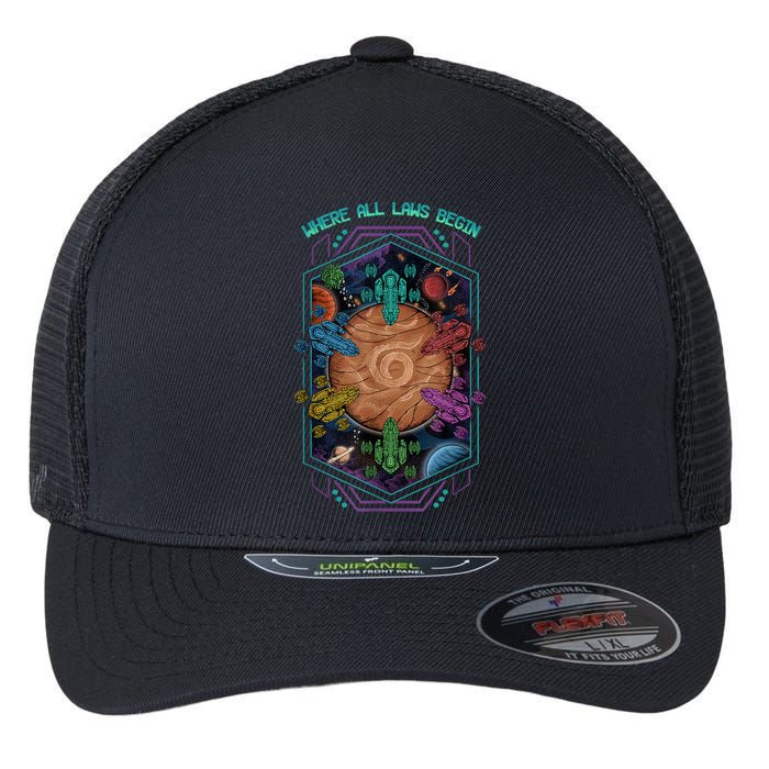Where All Laws Begin Mecatol Rex Twilight Imperium TI4 Flexfit Unipanel Trucker Cap