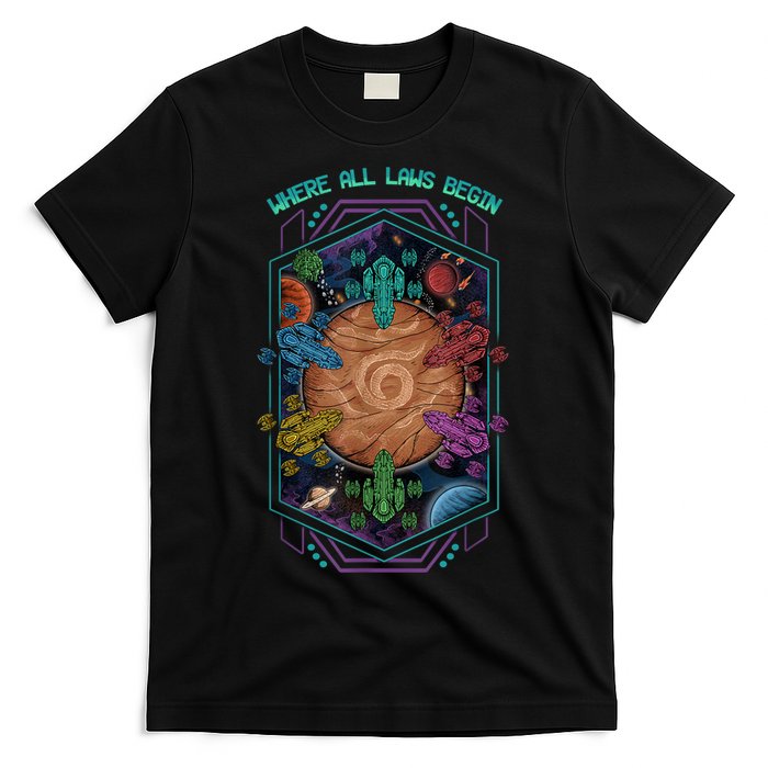 Where All Laws Begin Mecatol Rex Twilight Imperium TI4 T-Shirt