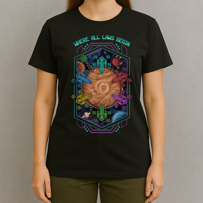 Where All Laws Begin Mecatol Rex Twilight Imperium TI4 T-Shirt
