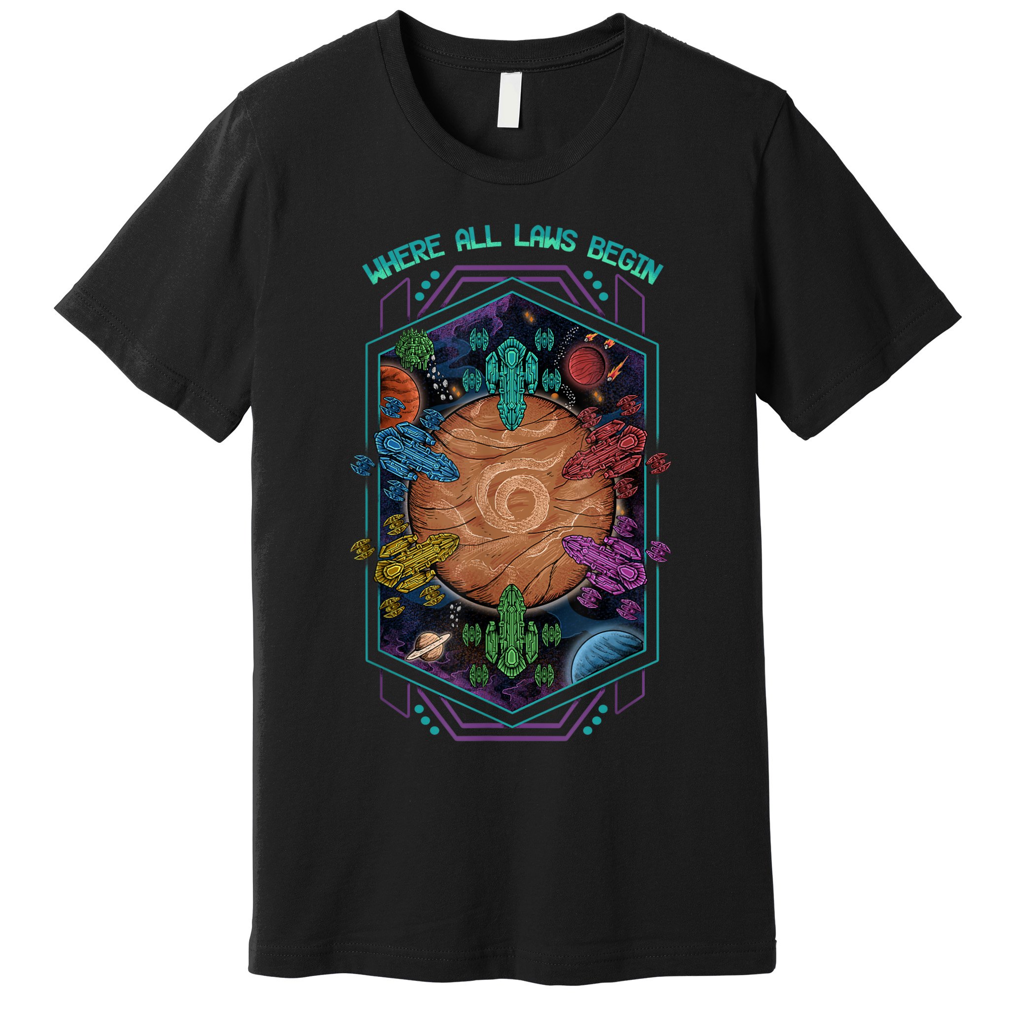 Where All Laws Begin Mecatol Rex Twilight Imperium TI4 Premium T-Shirt