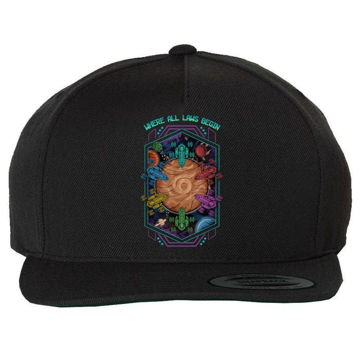 Where All Laws Begin Mecatol Rex Twilight Imperium TI4 Wool Snapback Cap