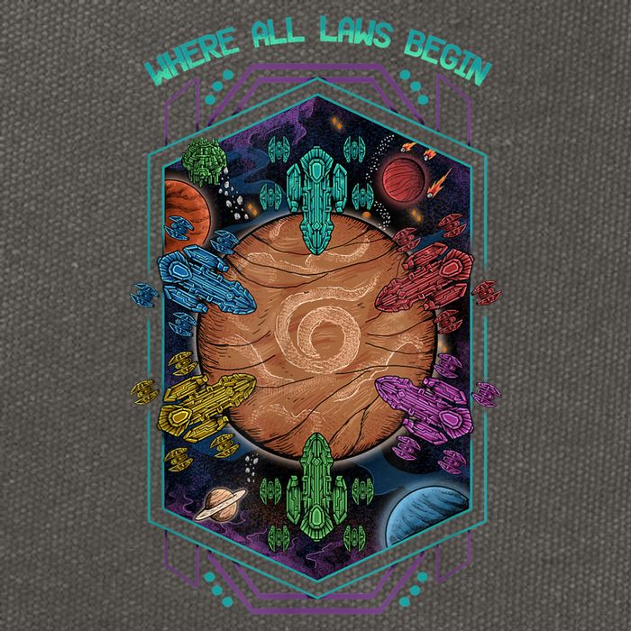 Where All Laws Begin Mecatol Rex Twilight Imperium TI4 Cotton Canvas Backpack