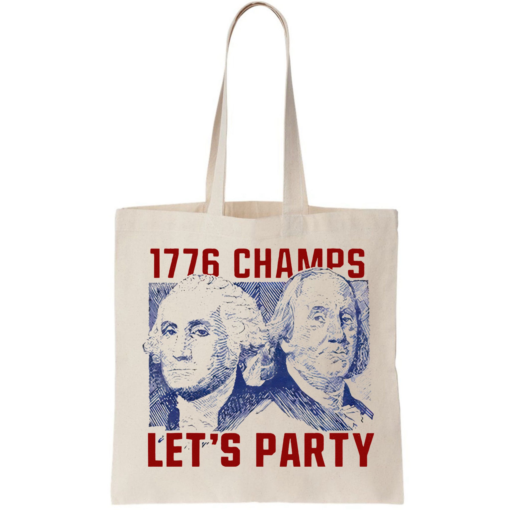 Washington And Lincoln 1776 Champs Let’s Party USA Flag Bag