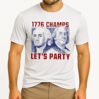Washington And Lincoln 1776 Champs Let’s Party USA Flag Cooling Performance Crew T-Shirt