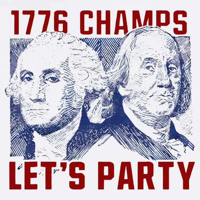 Washington And Lincoln 1776 Champs Let’s Party USA Flag Flat Bill Trucker Hat