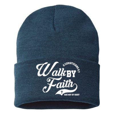 Walk By Faith And Not By Sight Sustainable Knit Beanie