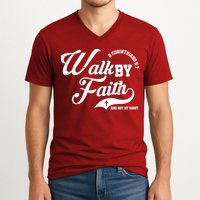 Walk By Faith And Not By Sight V-Neck T-Shirt