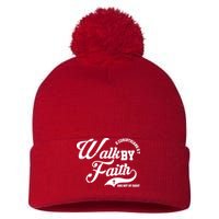 Walk By Faith And Not By Sight Pom Pom 12in Knit Beanie