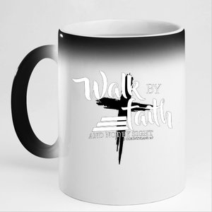 Walk By Faith Not By Sight 11oz Black Color Changing Mug