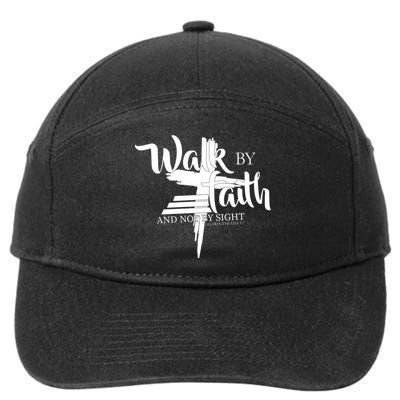 Walk By Faith Not By Sight 7-Panel Snapback Hat