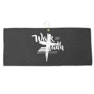 Walk By Faith Not By Sight Large Microfiber Waffle Golf Towel