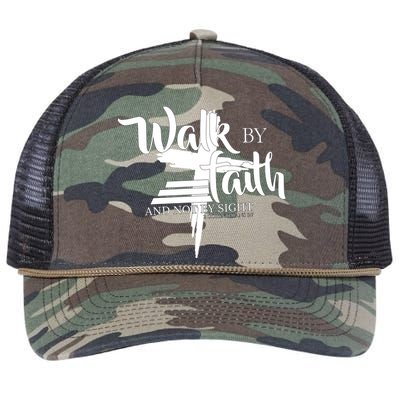 Walk By Faith Not By Sight Retro Rope Trucker Hat Cap