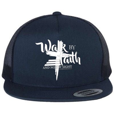 Walk By Faith Not By Sight Flat Bill Trucker Hat