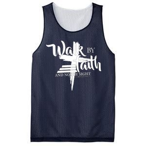 Walk By Faith Not By Sight Mesh Reversible Basketball Jersey Tank