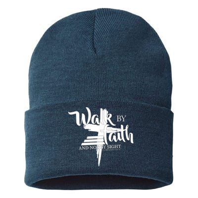 Walk By Faith Not By Sight Sustainable Knit Beanie