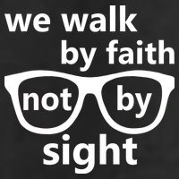 Walk By Faith Not By Sight Christian 7 Panel Mesh Trucker Snapback Hat