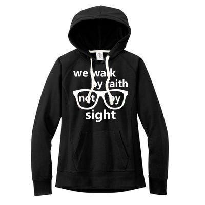 Walk By Faith Not By Sight Christian Women's Fleece Hoodie