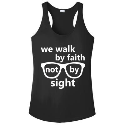 Walk By Faith Not By Sight Christian Ladies PosiCharge Competitor Racerback Tank